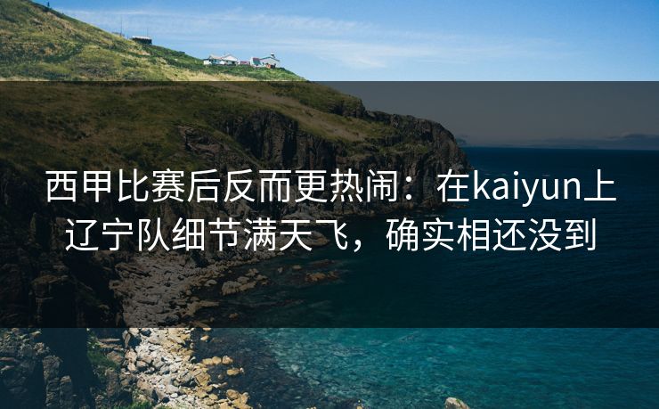 西甲比赛后反而更热闹：在kaiyun上辽宁队细节满天飞，确实相还没到